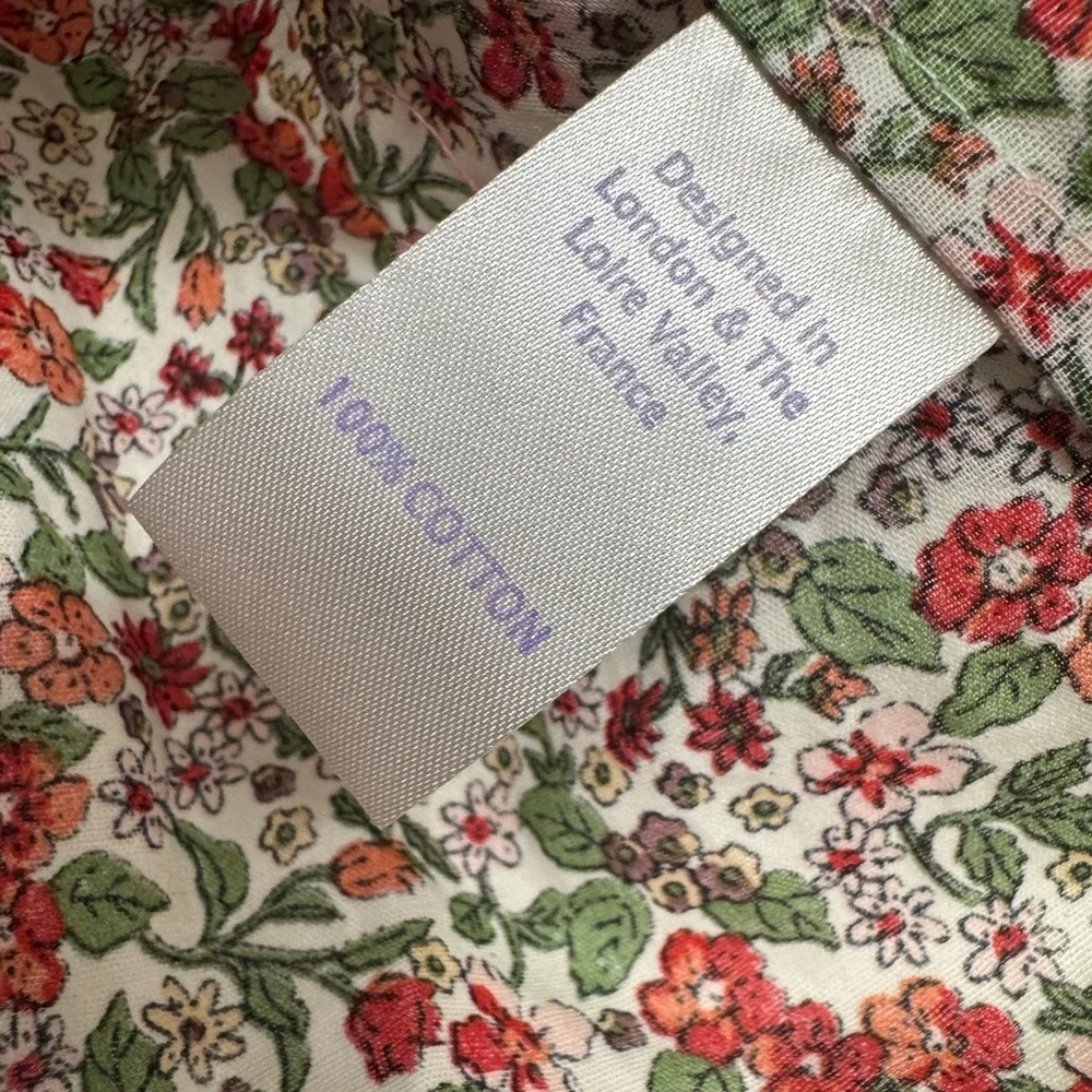 Rachel Riley London Floral Blouse Girls Size 4Y NWT Peter Pan Collar